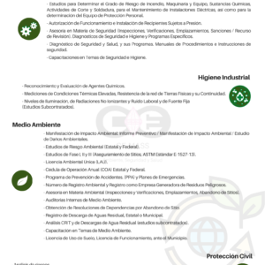 servicios medio ambiente, seguridad e higiene industrial